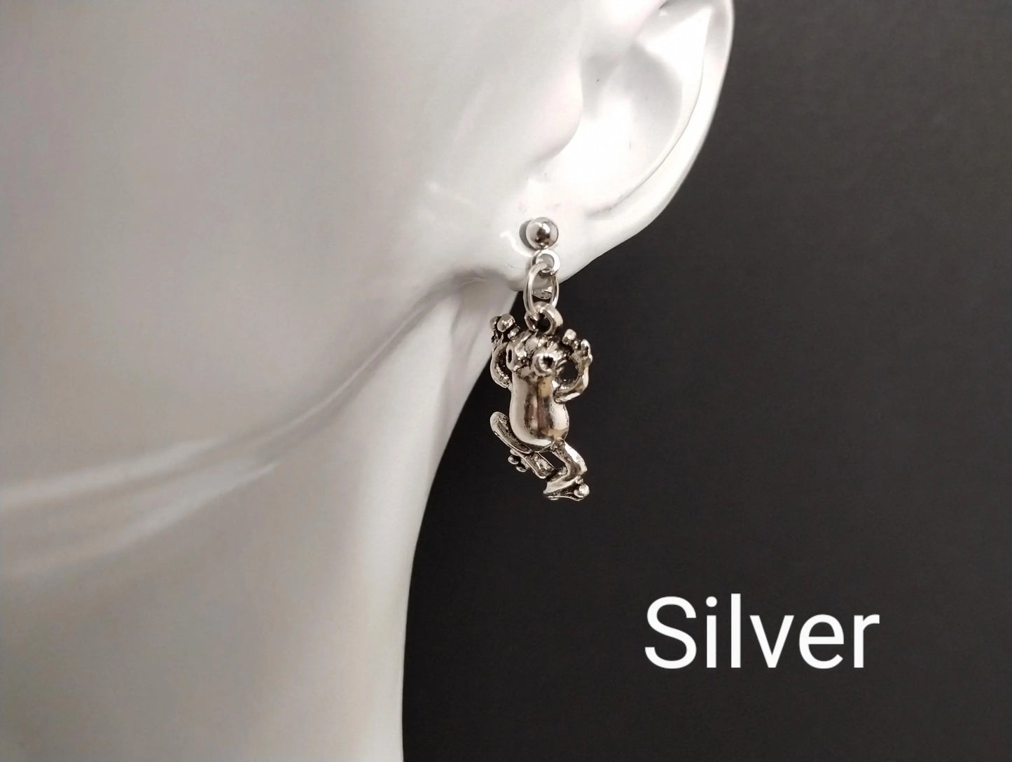 Metallic Frog Earrings