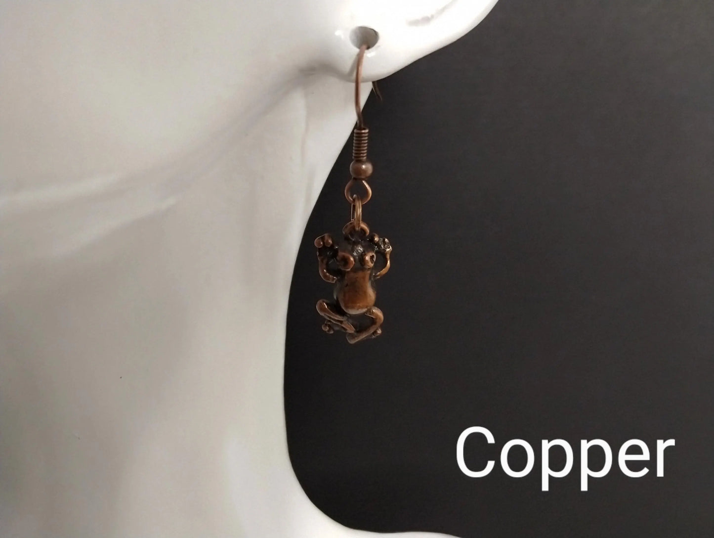 Metallic Frog Earrings