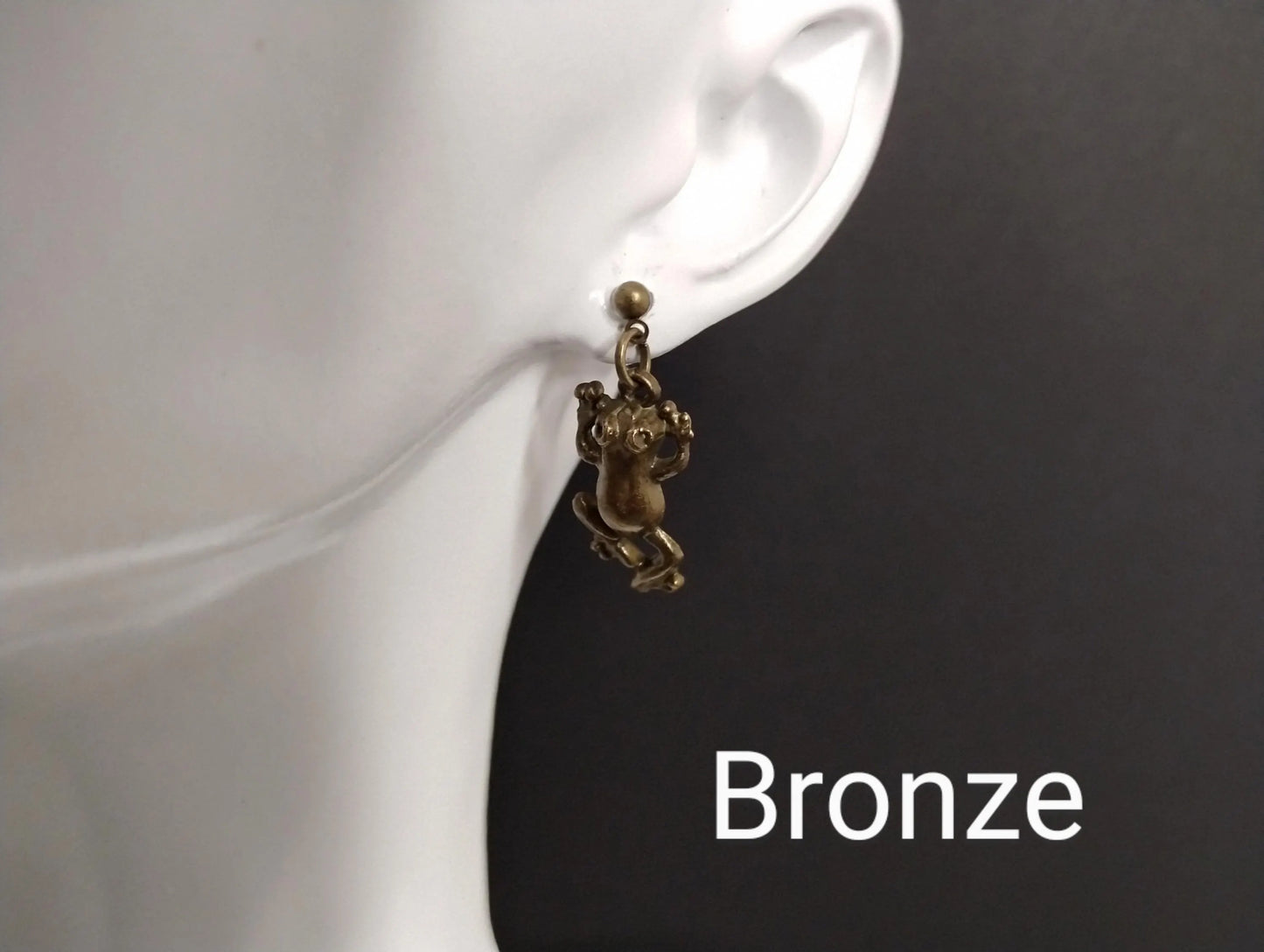 Metallic Frog Earrings