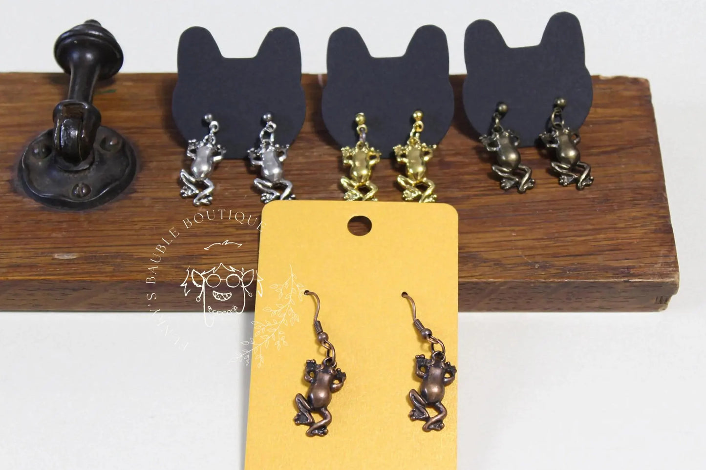 Metallic Frog Earrings