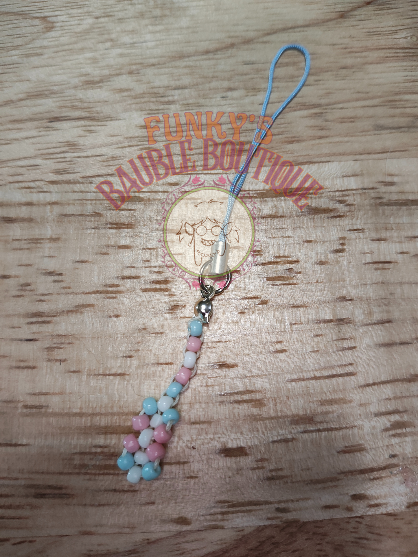 Cotton Candy Daisy Chain Keychain/Phone Charm